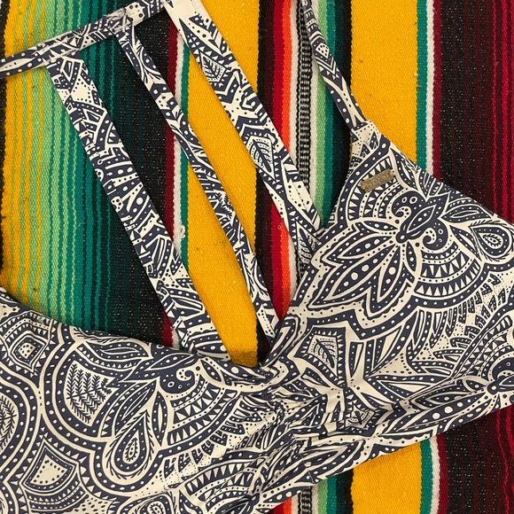 Roxy Navy and Cream Paisley Bikini - Picture 3 of 4